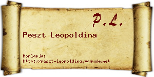 Peszt Leopoldina névjegykártya